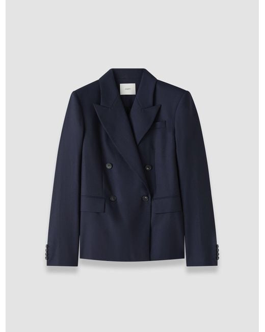 Joseph Blue Jaden Wool Tailoring Stretch Jacket