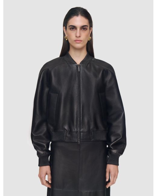 Joseph Black Quinn Soft Nappa Leather Jacket