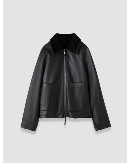 Joseph Black Kyro Reversible Soft Shearling Jacket