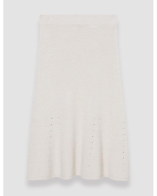 Joseph White Linen Cotton Knitted Skirt