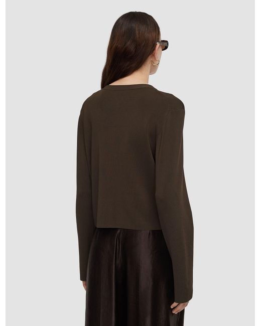Joseph Black Artemis Light Viscose Knit Cardigan
