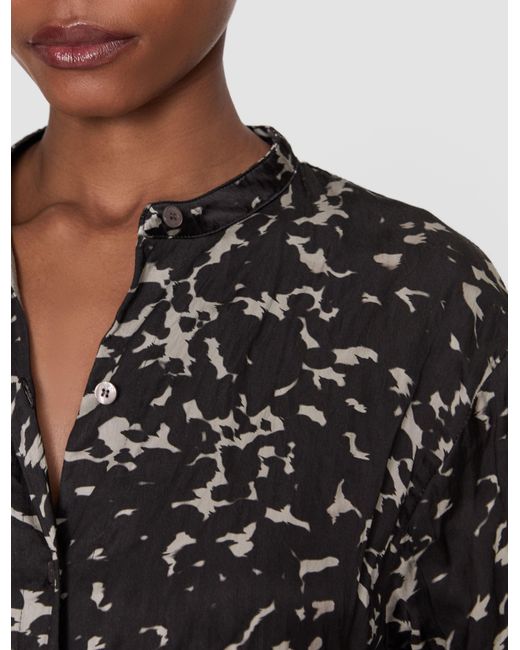 Joseph Black Millie Printed Crinkle Blouse