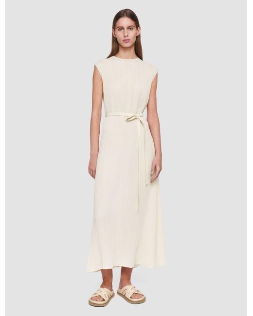 Joseph White Garnier Pleat Jacquard Dress
