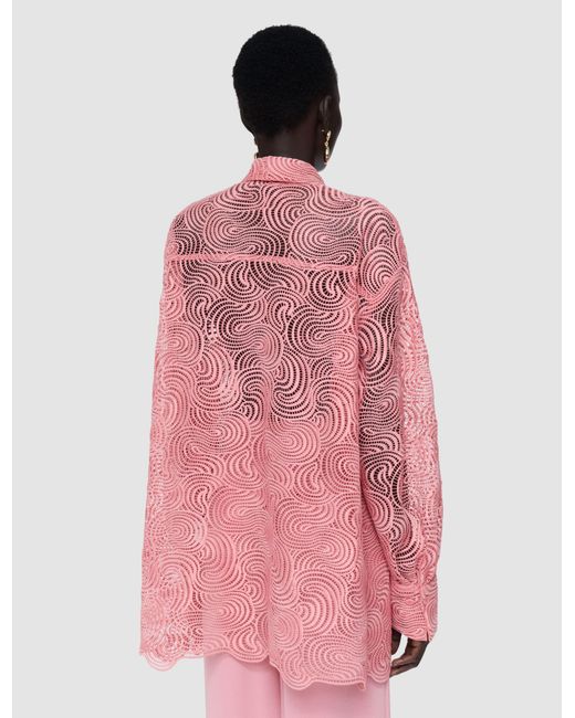 Joseph Pink Nyla Corded Lace Blouse