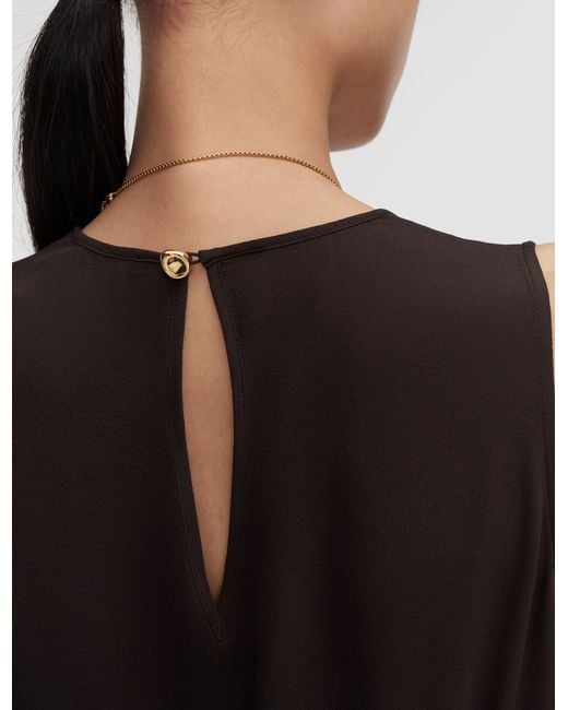 Robe Lottie En Crêpe Mélangé De Soie Joseph en coloris Brown