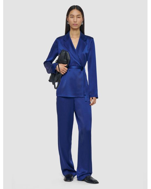 Veste Joubert En Satin De Soie Joseph en coloris Blue