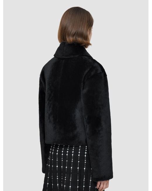 Joseph Black Alloway Reversible Soft Shearling Jacket