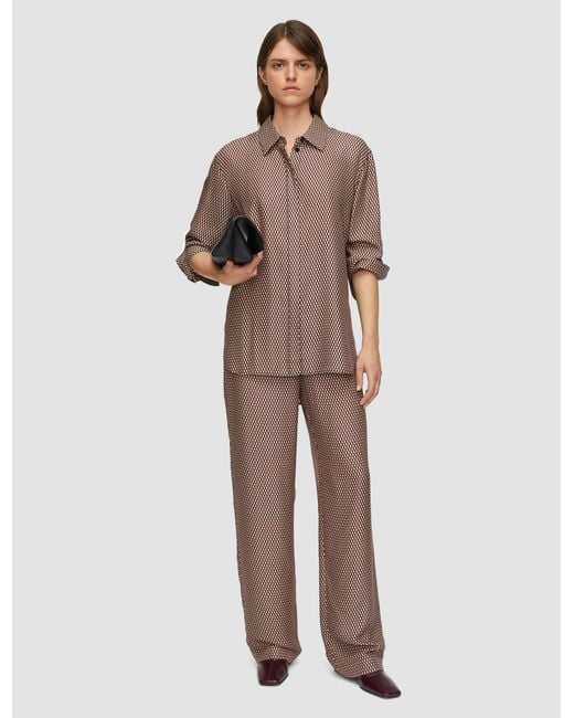 Joseph Brown Sahel Printed Silk Blend Trousers