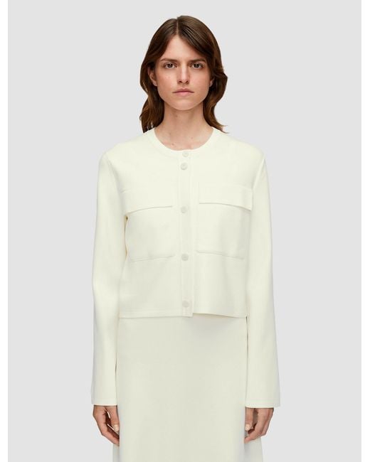 Joseph Natural Viscose Knit Stretch Cardigan Jacket