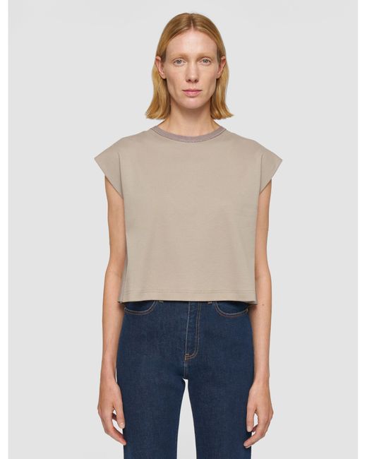 T-shirt en popeline de jersey Joseph en coloris Natural