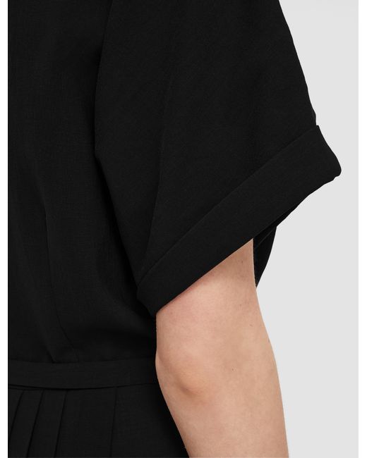 Joseph Black Sofia Airy Plissé Jumpsuit