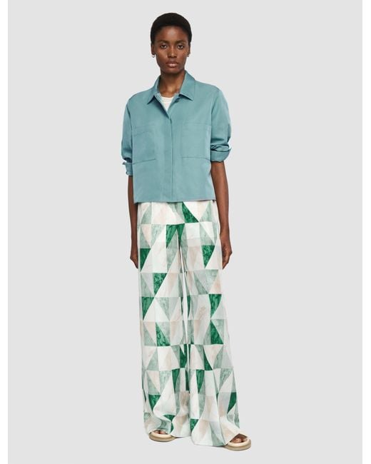 Joseph Blue Satie Soft Cotton Silk Shirt
