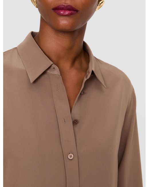 Joseph Brown Joe Crepe De Chine Silk Blouse