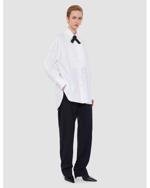 Joseph White Ferrus Tuxedo Cotton Shirt