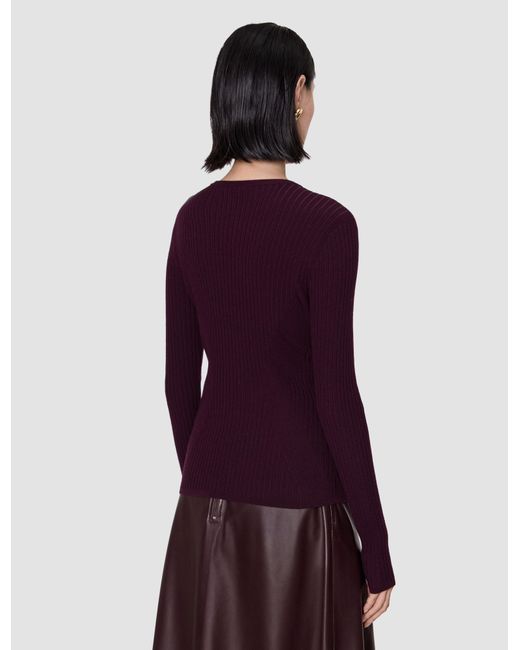 Joseph Red Luz Merino Wool Rib Top