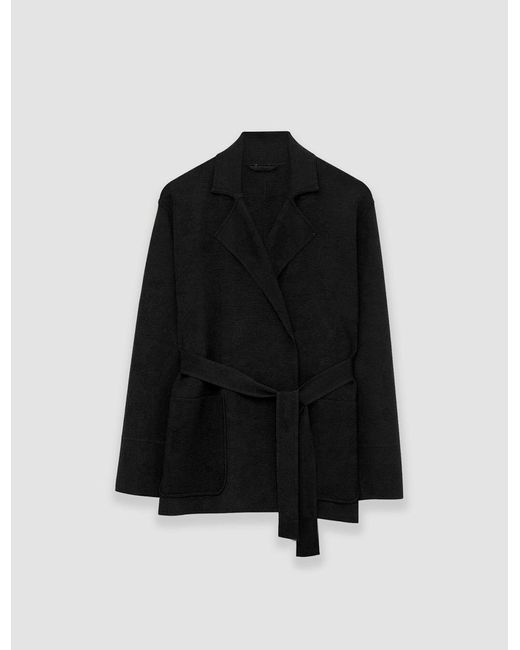 Joseph Black Silk Stretch Coat