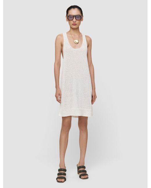 Joseph White Nahra Open Cotton Knit Dress