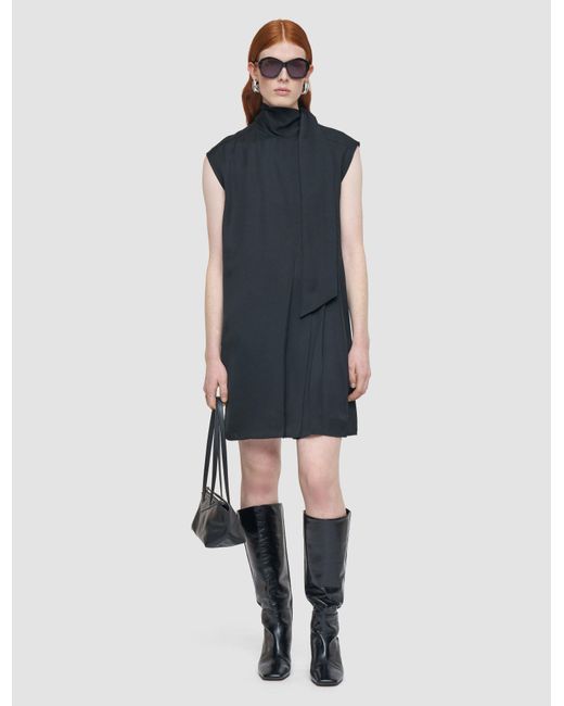 Joseph Black Sandy Light Crepe Dress