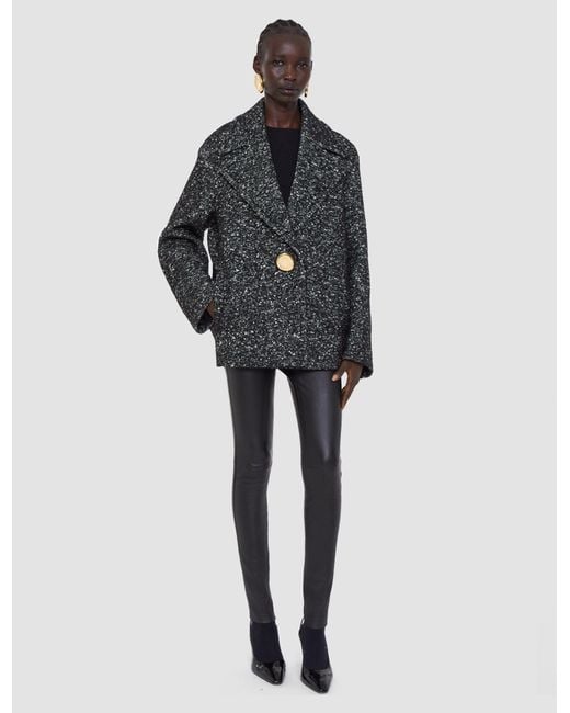 Joseph Black Agar Donegal Tweed Wool Coat