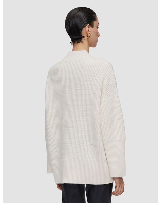 Joseph White Noel Fisherman Rib Cashmere Jumper