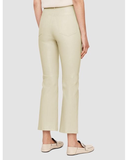 Pantalon Duke en cuir stretch Joseph en coloris White