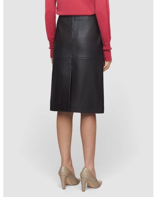 Joseph Red Shroff Pebble Leather Skirt