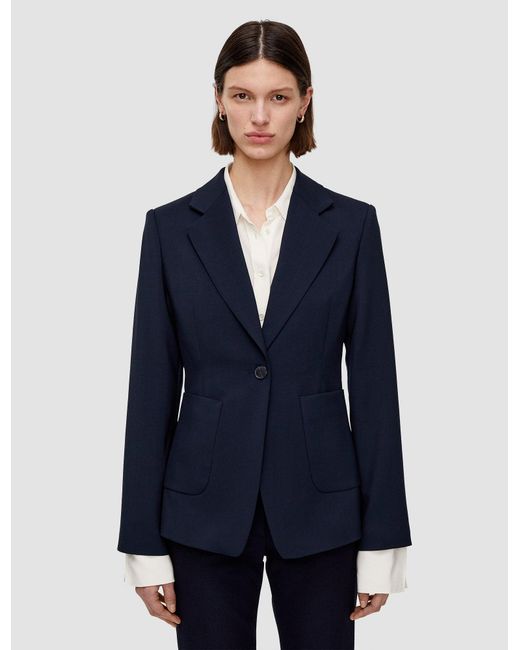 Joseph Blue Glenview Tailoring Wool Stretch Jacket