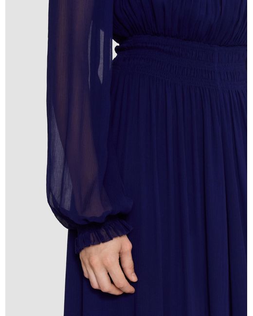 Joseph Blue Olivia Viscose Crinkle Dress