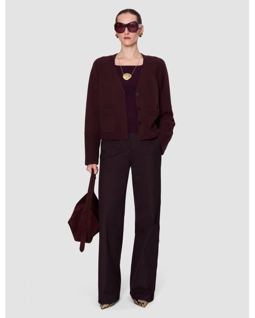 Joseph Red Harper Pure Cashmere Cardigan