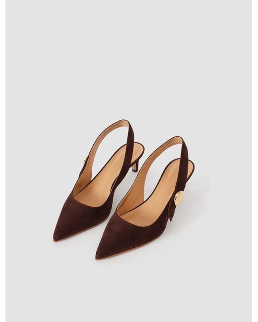 Joseph White Cleo Suede Slingback Shoes