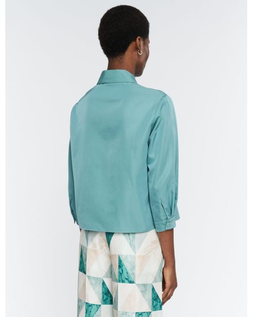 Joseph Blue Satie Soft Cotton Silk Shirt