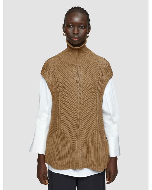 Ensemble Chemise Et Gilet En Maille Joseph en coloris Natural