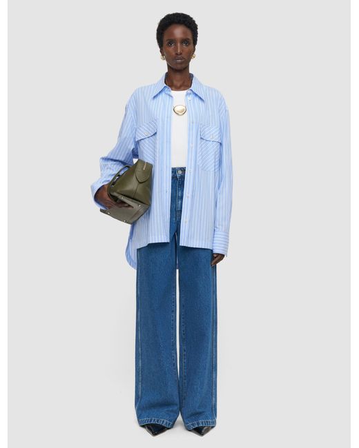 Joseph Blue Ranya Cotton Stripe Shirt