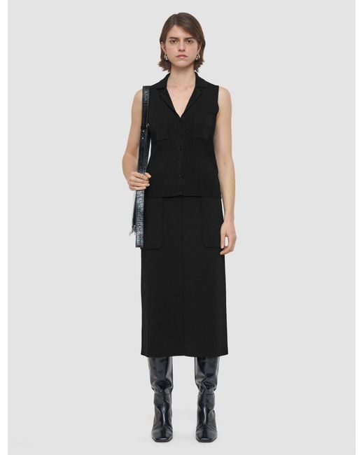 Joseph Black Milano Knit Stretch Vest