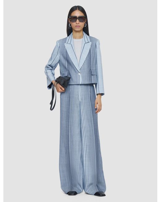 Joseph Blue Berlier Embroidered Stripes Jacket