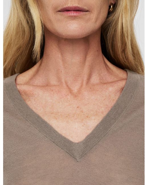 Joseph Natural Cashair V Neck Jumper