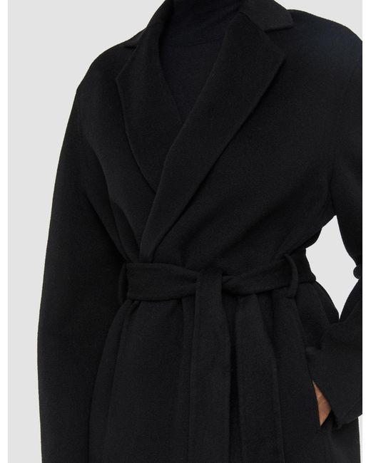 Joseph Black Double Face Cashmere Cenda Coat