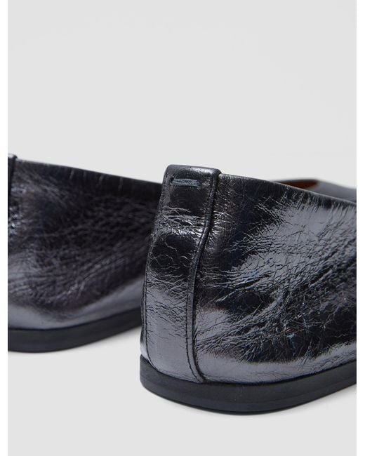 Joseph White Metallic Leather Ballerinas