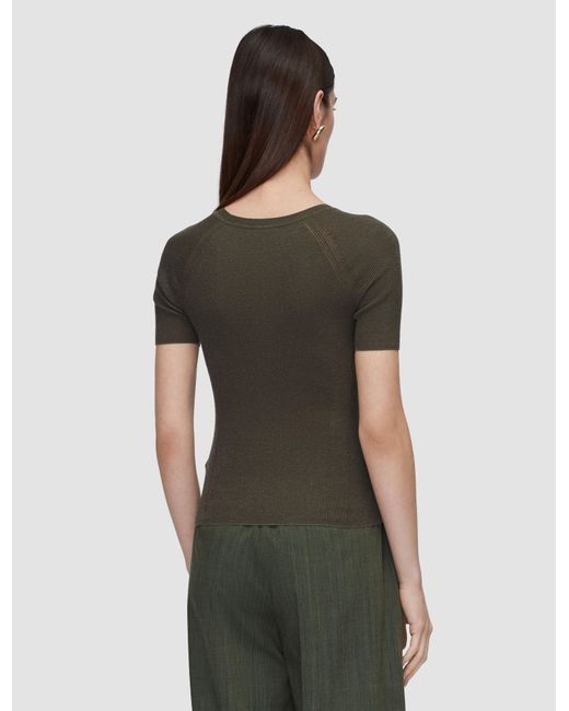 Joseph Green Belarb Linen Blend Knit T-Shirt
