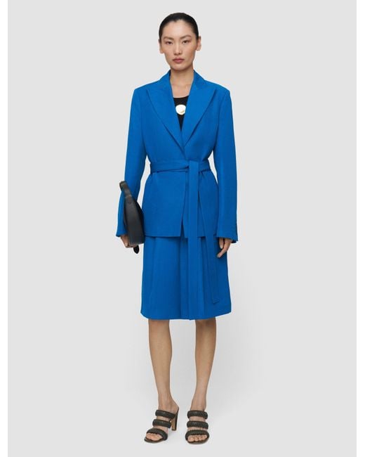 Joseph Blue Vinca Linen Blend Jacket