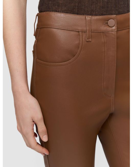 Joseph Natural Duke Leather Stretch Trousers