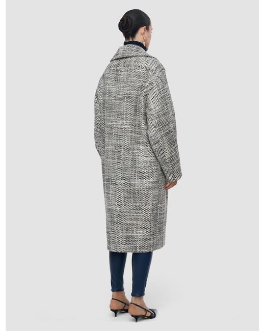 Joseph Gray Florent Crosshatch Virgin Wool Coat