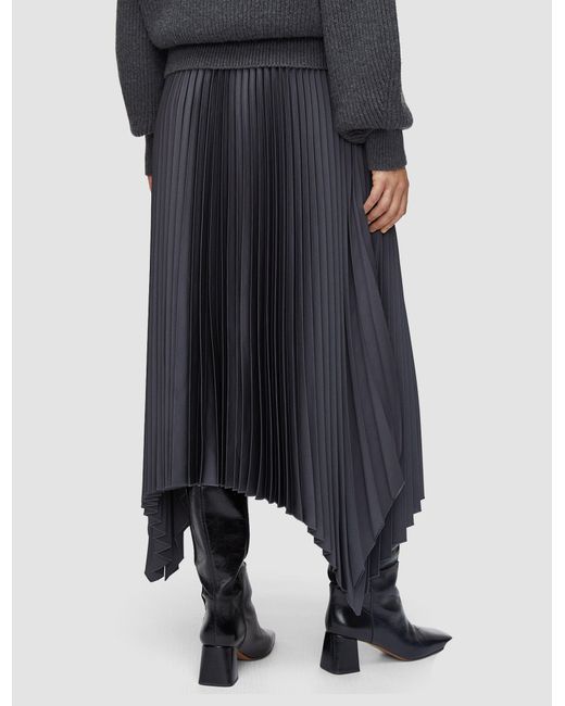 Joseph Blue Ade Knit Weave Plissé Skirt