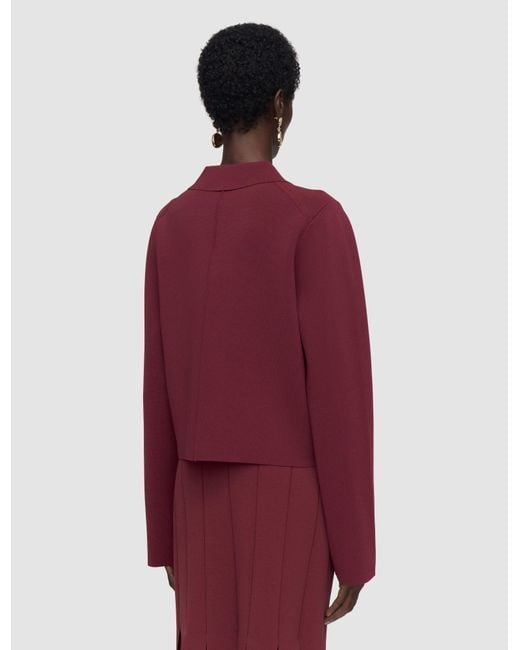 Joseph Red Gare Compact Milano Knit Jacket