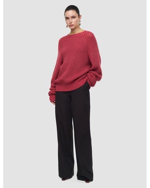Joseph Red Plamer Wool Cashmere Jumper