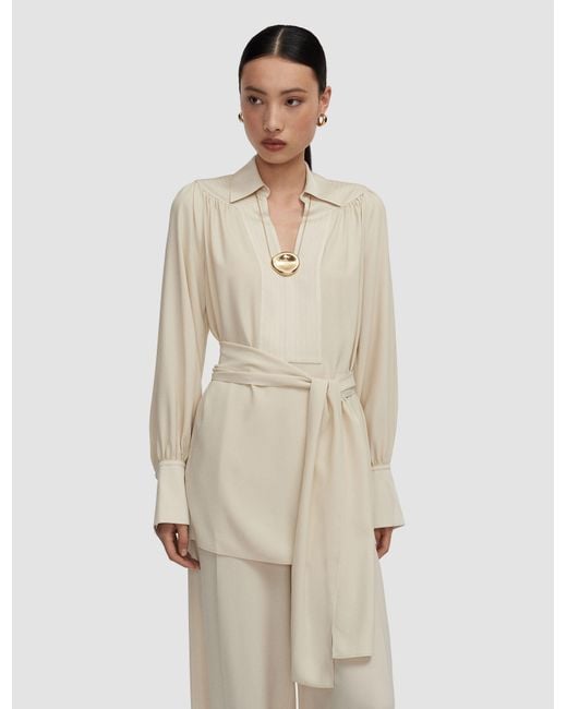 Joseph Natural Bou Crepe Blouse