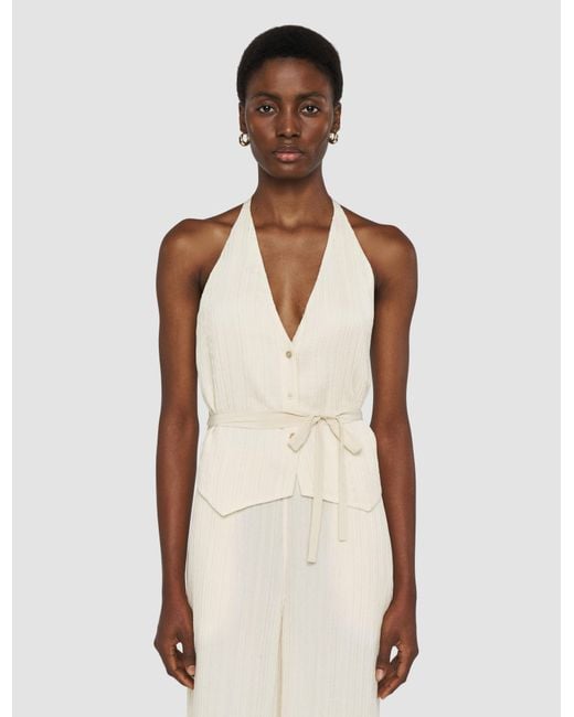 Joseph White Suez Pleat Jacquard Tie Waistcoat