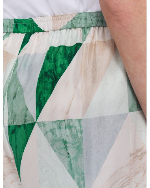 Joseph Green Thoresby Marble Print Silk Trousers