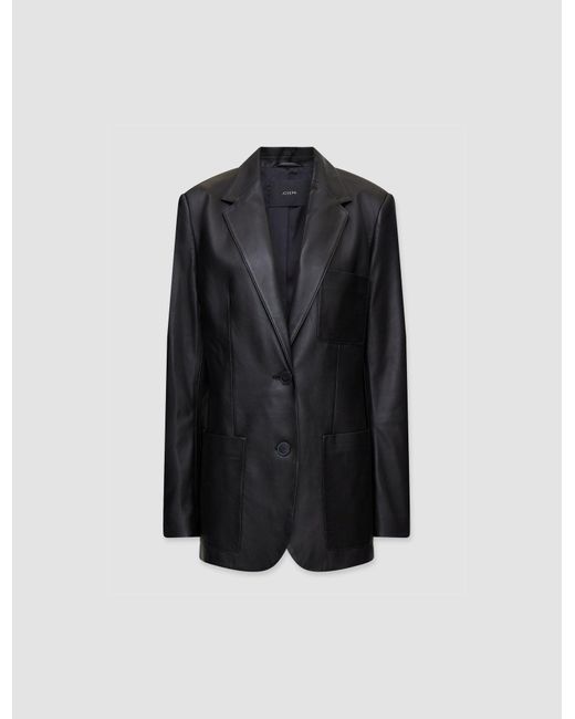 Joseph Black Nappa Leather Jacques Jacket