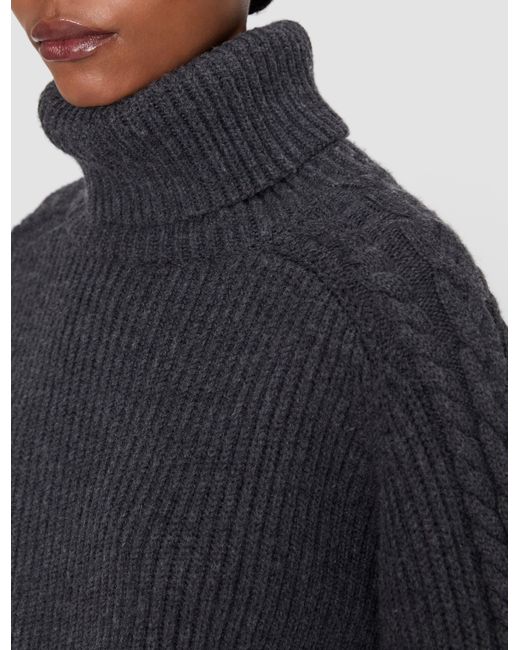 Joseph Black Alodina Merino Wool Knit Jumper